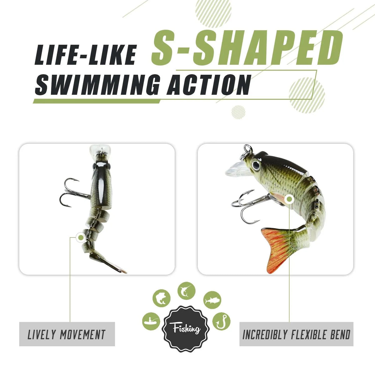 Micro Jointed Swimbait Bionic Fishing Lure for Bass-4Pcs – LURE HUB