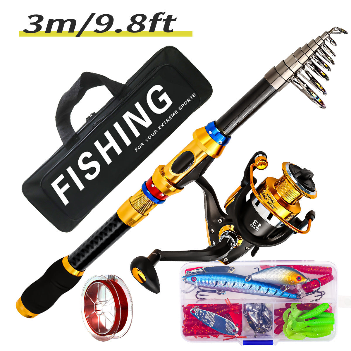 Fishing Rod And Reel Combo Set