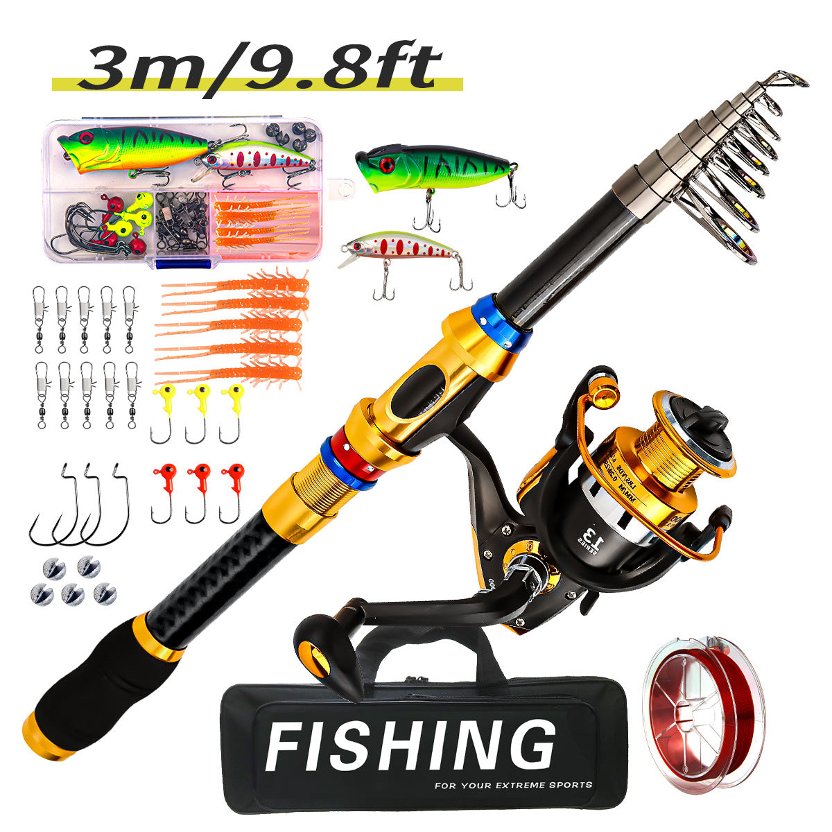 Fishing Rod And Reel Combo Set