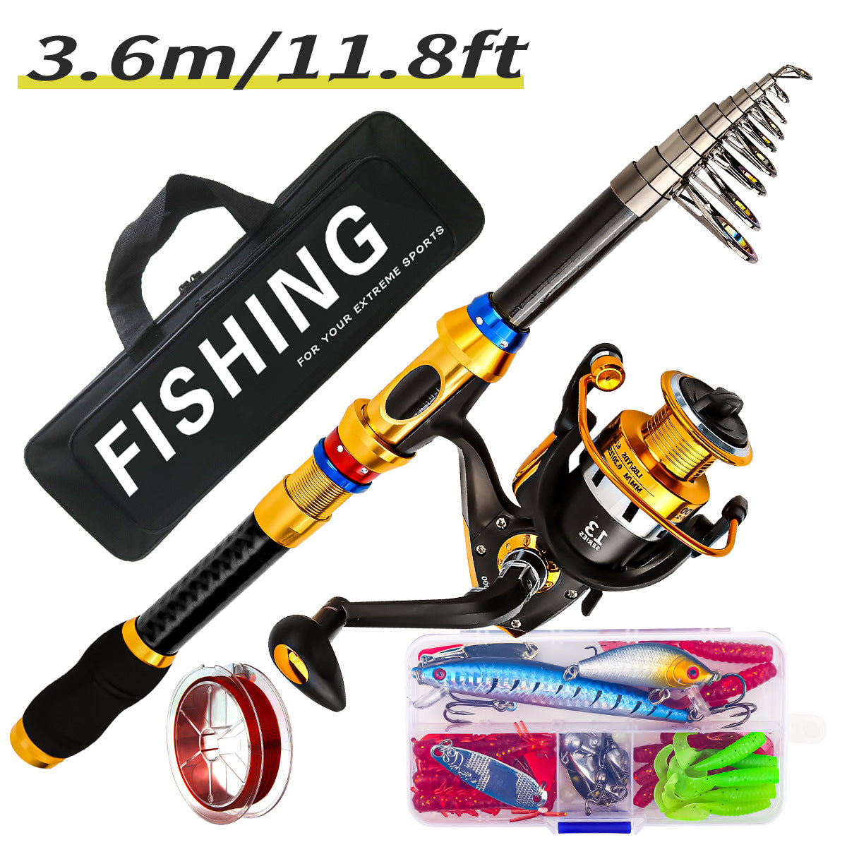 Fishing Rod And Reel Combo Set