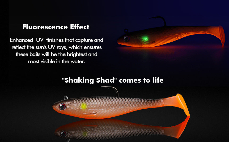 TRUSCEND Soft Bait with T-tail BKK Hook Lifelike Lure