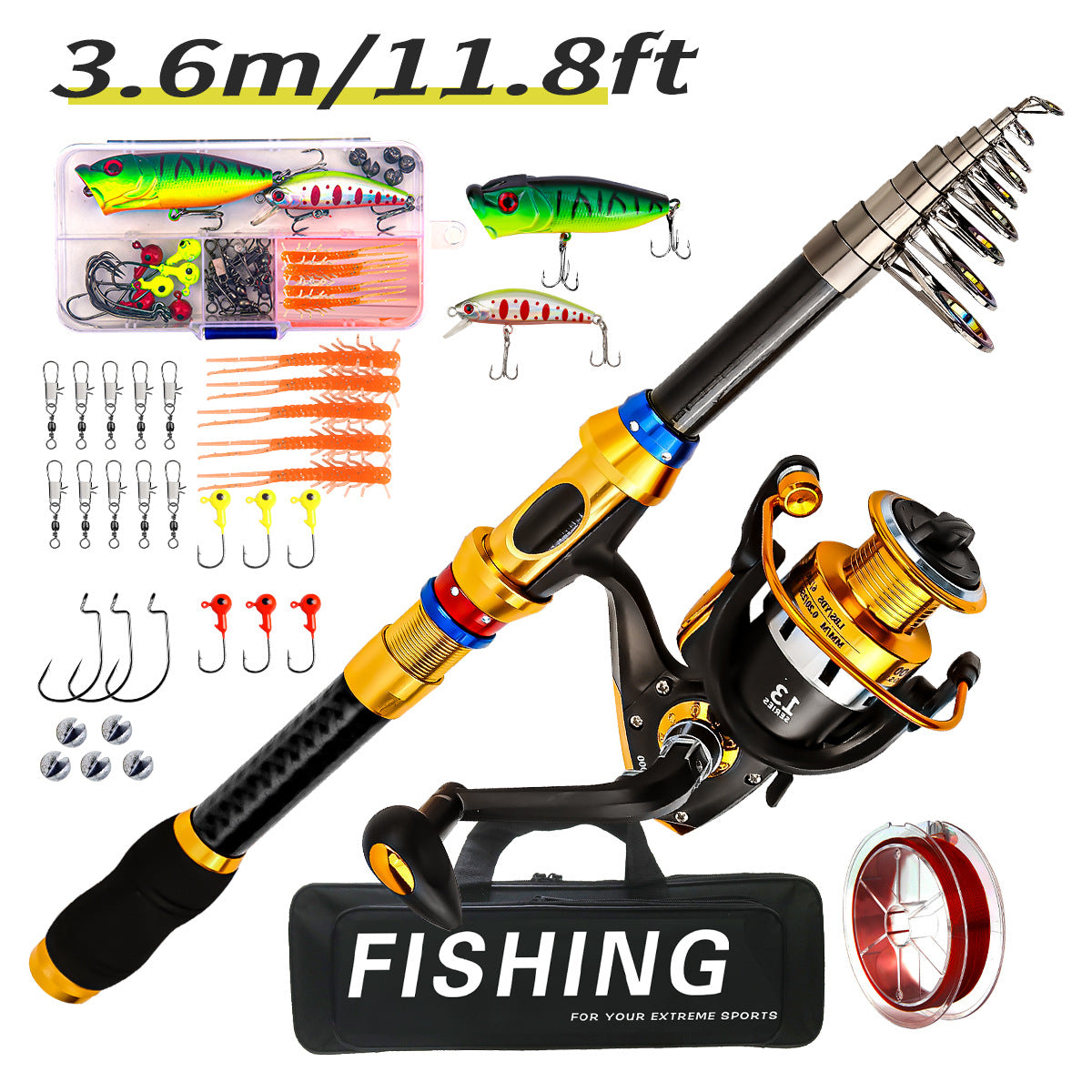 Fishing Rod And Reel Combo Set