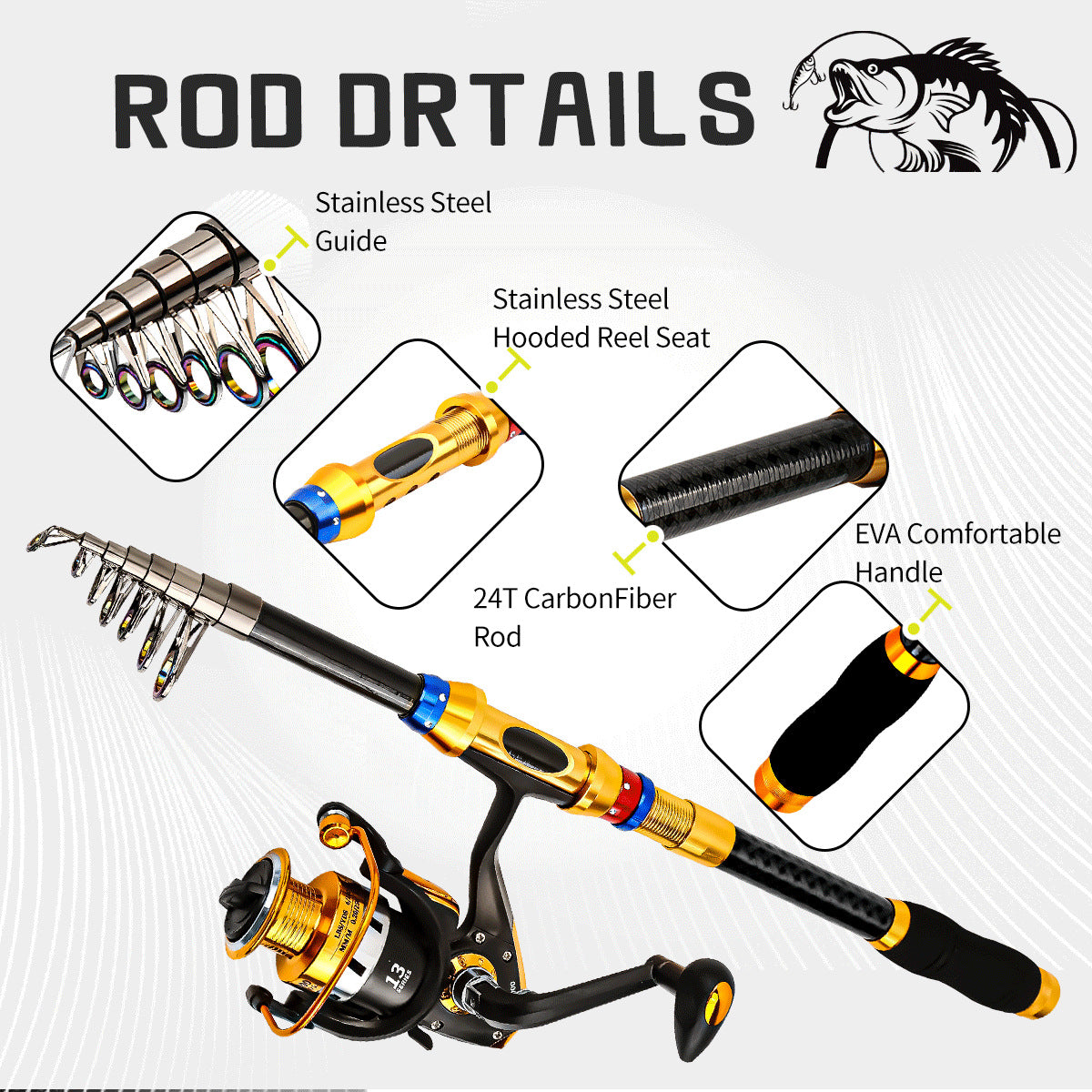 Fishing Rod And Reel Combo Set