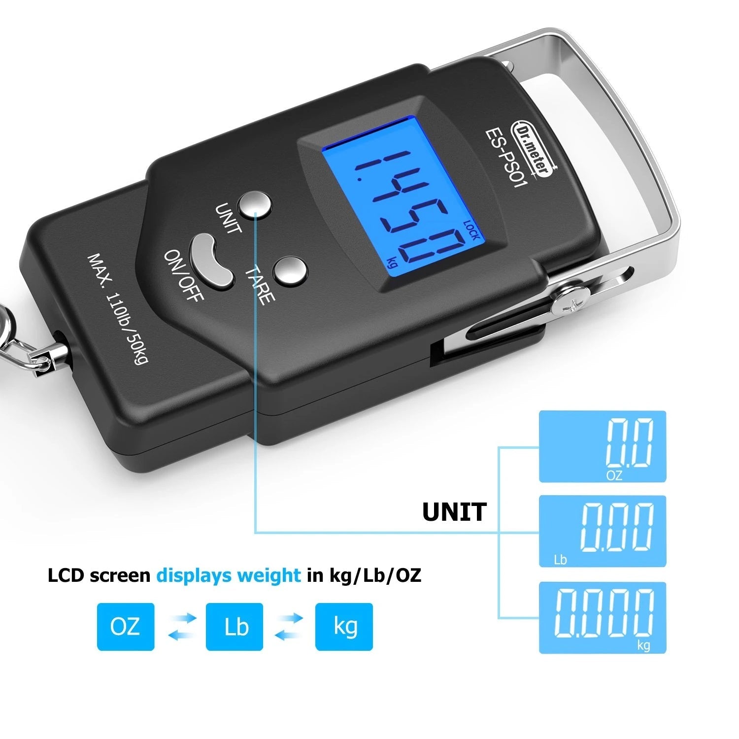 110lb/50kg Electronic Balance Digital Fishing Postal