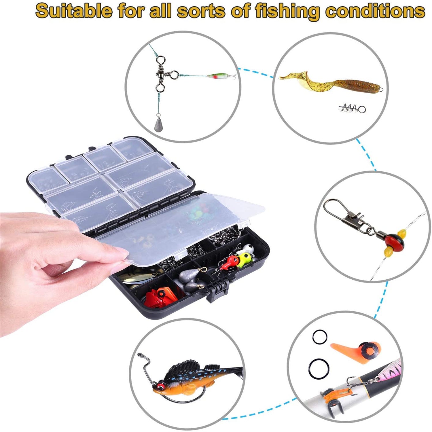 187pcs Fishing Accessories Kit (Unlock a limited-time, complimentary upgrade to 249PCS!)