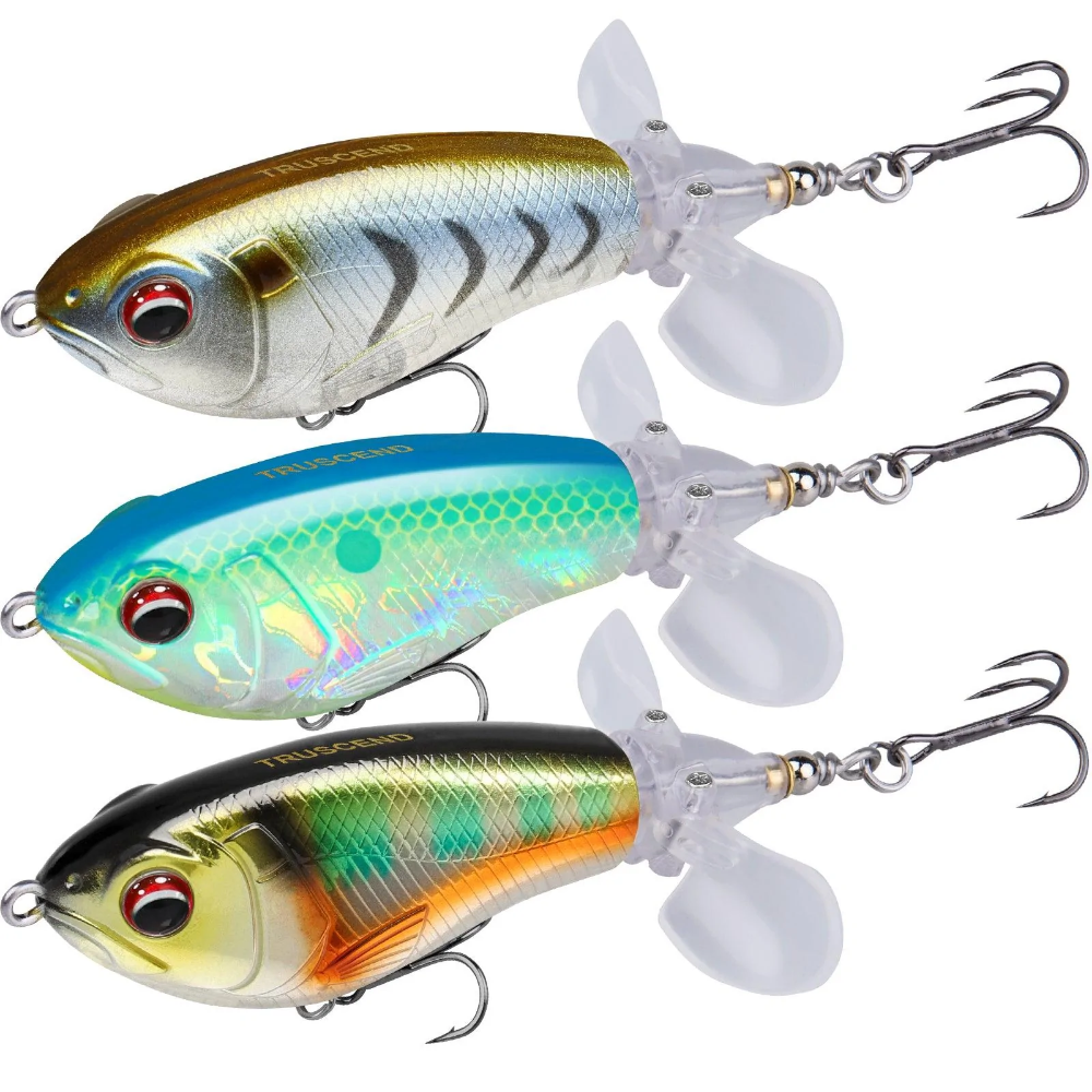 TRUSCEND Topwater Revenge Plopper Lure Double Blade