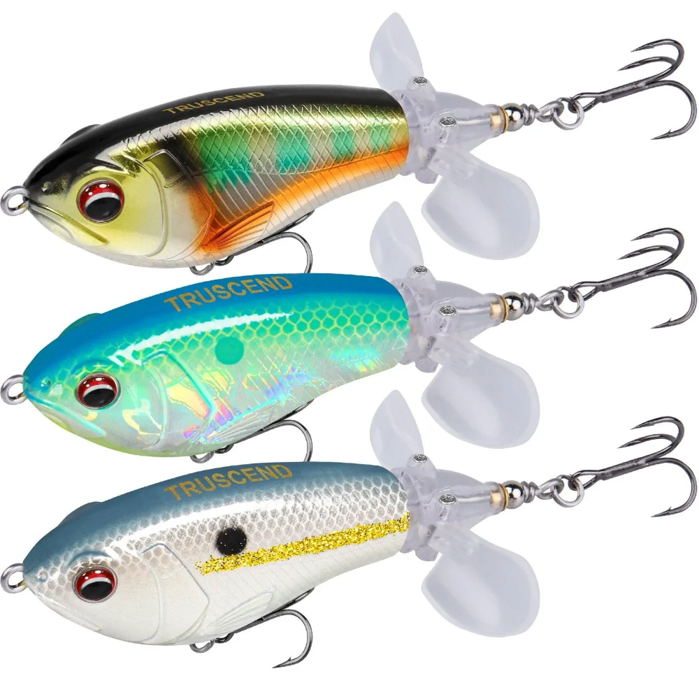 Señuelo TRUSCEND Topwater Revenge Plopper de doble hoja 