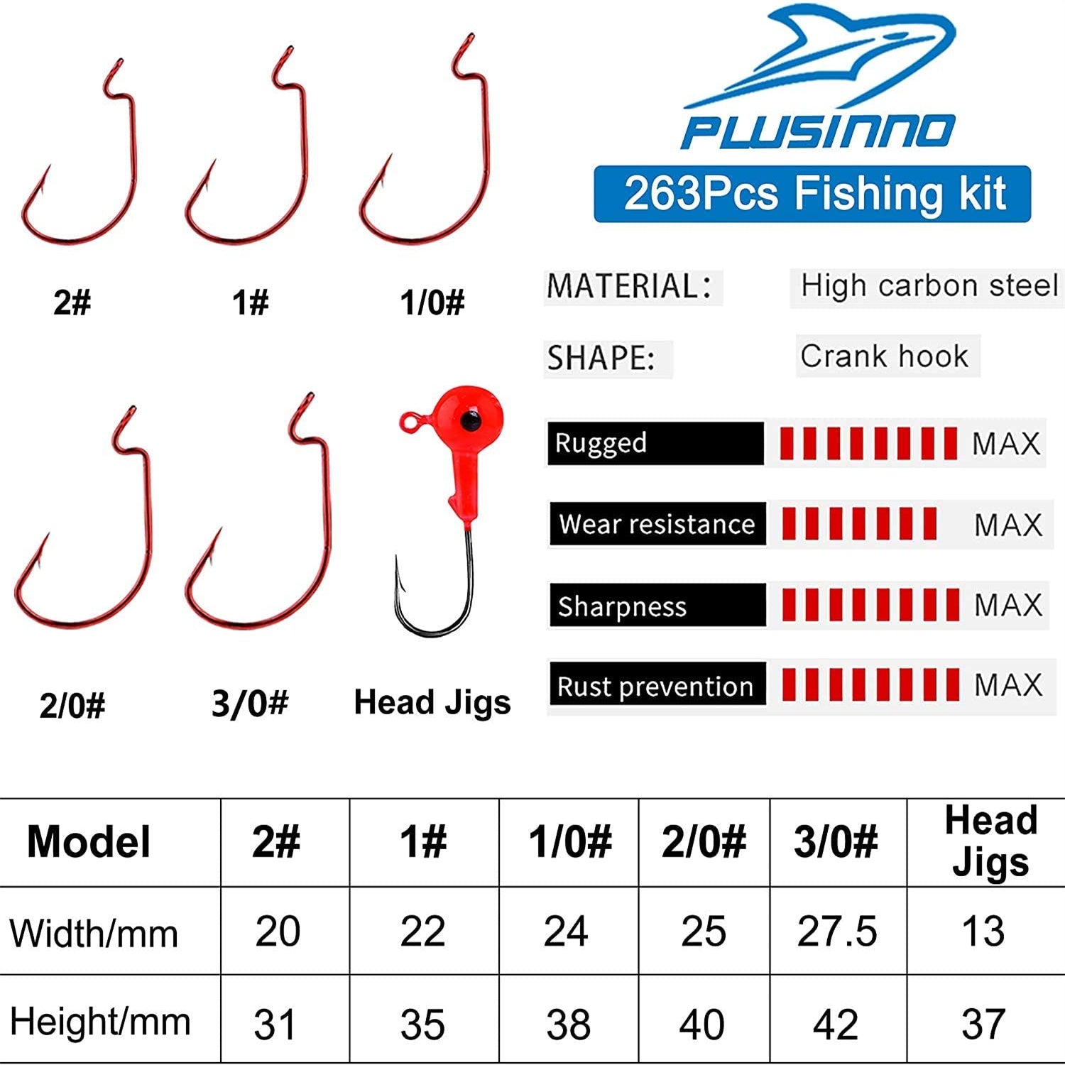 Kit de accesorios de pesca de 263 piezas - Anzuelos de pesca 