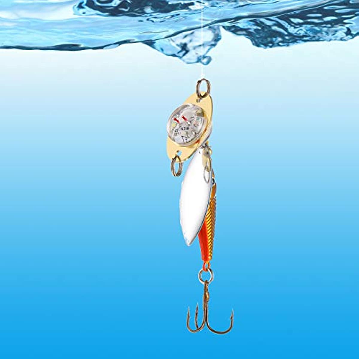 LED Fishing Lures Fishing Spoons Underwater Flasher Bass Halibut Flasher Saltwater Trolling Deep Drop Fishing Light LED Lighted Bait Flasher