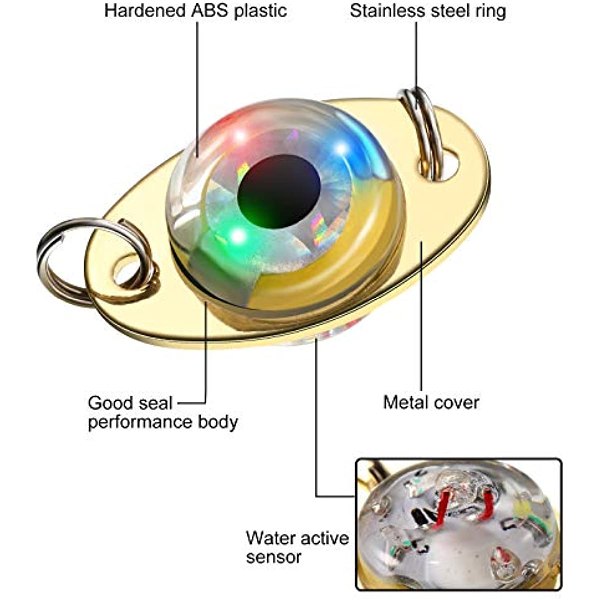 Señuelos de pesca LED Cucharas de pesca Intermitente subacuático Intermitente de fletán bajo Trolling de agua salada Luz de pesca de caída profunda Intermitente de cebo con luz LED