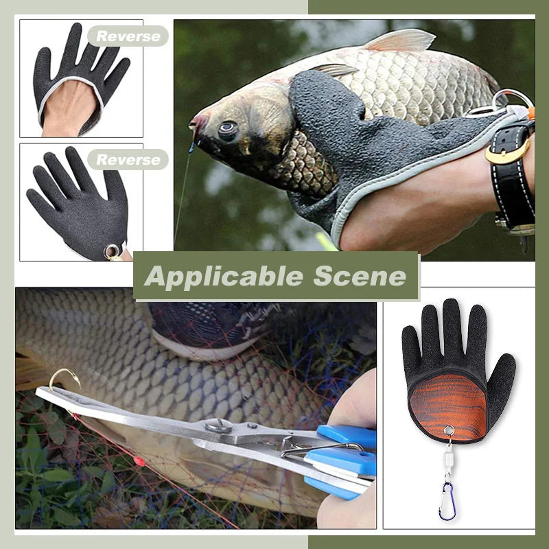 Fishing Glovee With Magnetic Hooks