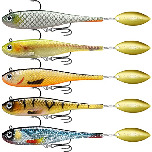 TRUSCEND Pre-Rigged Jig Head Soft Fishing Lures