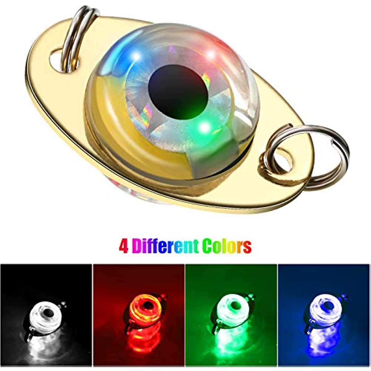 LED Fishing Lures Fishing Spoons Underwater Flasher Bass Halibut Flasher Saltwater Trolling Deep Drop Fishing Light LED Lighted Bait Flasher