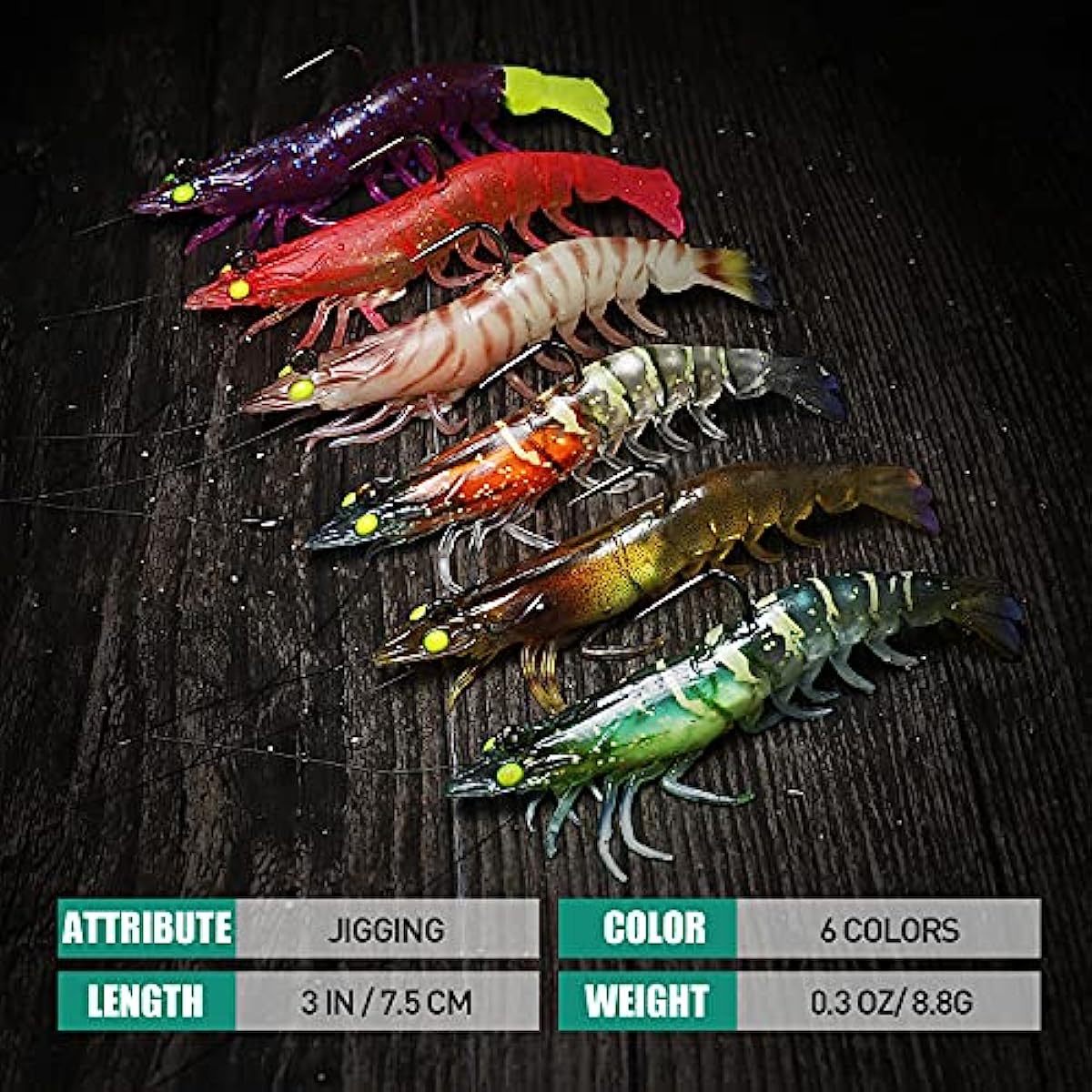 TRUSCEND Pre-Rigged Crayfish Soft Lures with VMC Hook