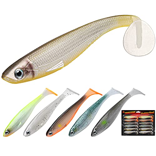 TRUSCEND Pre-Rigged Jig Head Soft Fishing Lures