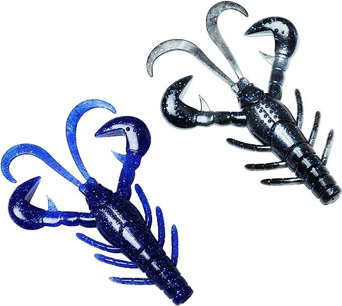 TRUSCEND Pre-Rigged Crayfish Soft Lures with VMC Hook