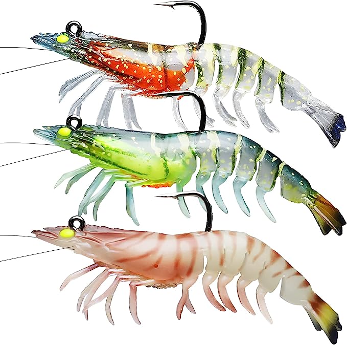 TRUSCEND Pre-Rigged Crayfish Soft Lures with VMC Hook