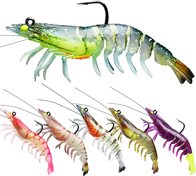 TRUSCEND Pre-Rigged Crayfish Soft Lures with VMC Hook