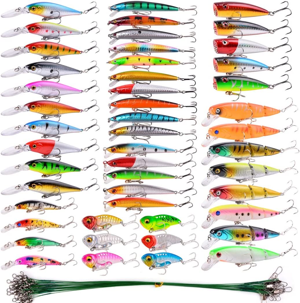 Aorace Fishing Lures Kit Mixed Including Minnow Popper Crank Baits wi –  LURE HUB