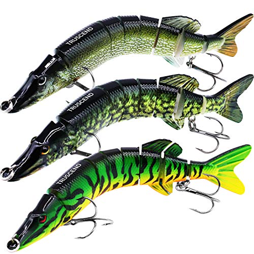 TRUSCEND Multi Jointed Swimbaits - Lifelike Fishing Lures for Bass & Trout