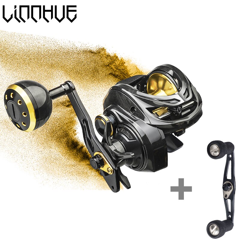 Baitcasting Reel Carbon Fiber Body 6+1BBS Max Drag 16kg Metal Handle Grip Saltwater Reel Double Handle