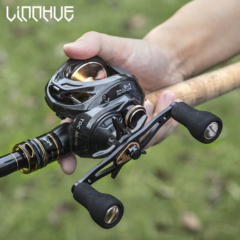 Baitcasting Reel Carbon Fiber Body 6+1BBS Max Drag 16kg Metal Handle Grip Saltwater Reel Double Handle