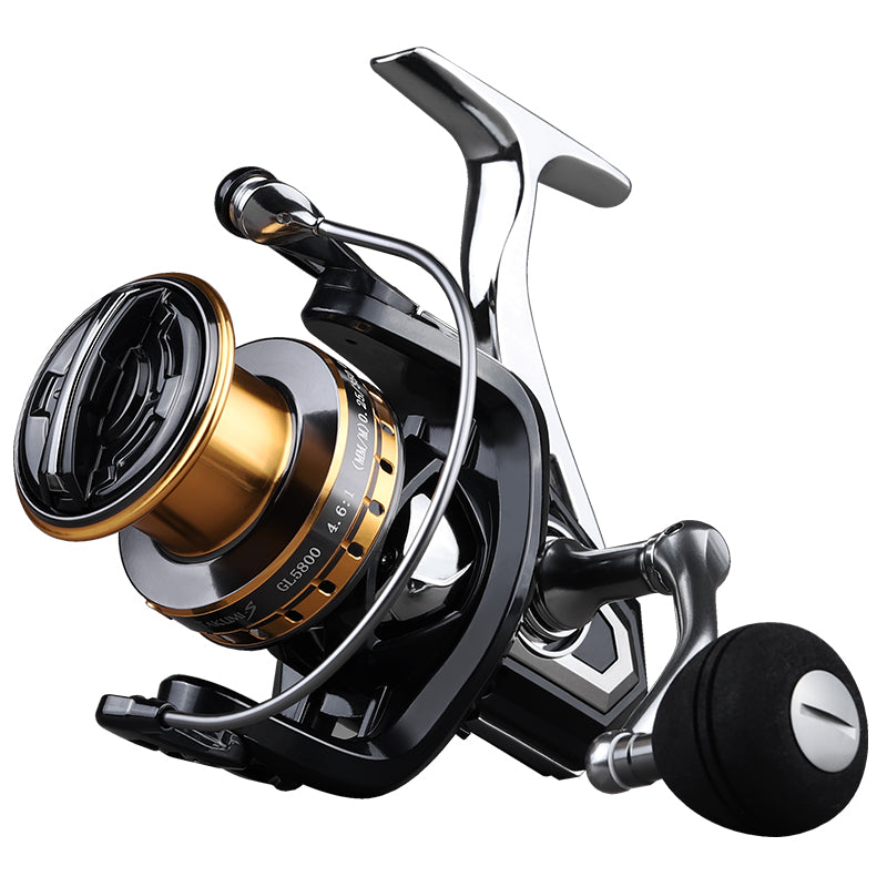 Carrete de pesca GL2800-7800 8800 10000 12000 carrete grande cuerpo totalmente de Metal carrete giratorio agua salada carrete de pesca de tiro largo 