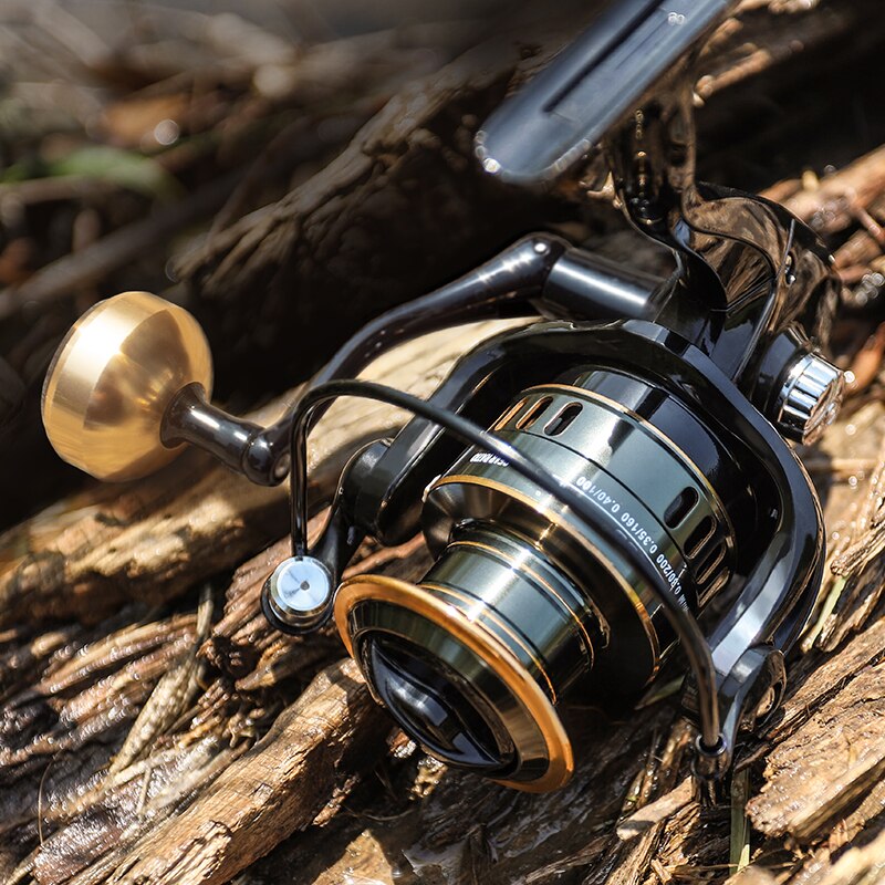 Metal / EVA fishing reel, with ball handle, HE500-7000 bearings, 10kg, for saltwater, carp fishing