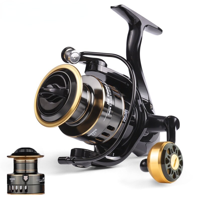 Metal / EVA fishing reel, with ball handle, HE500-7000 bearings, 10kg, for saltwater, carp fishing