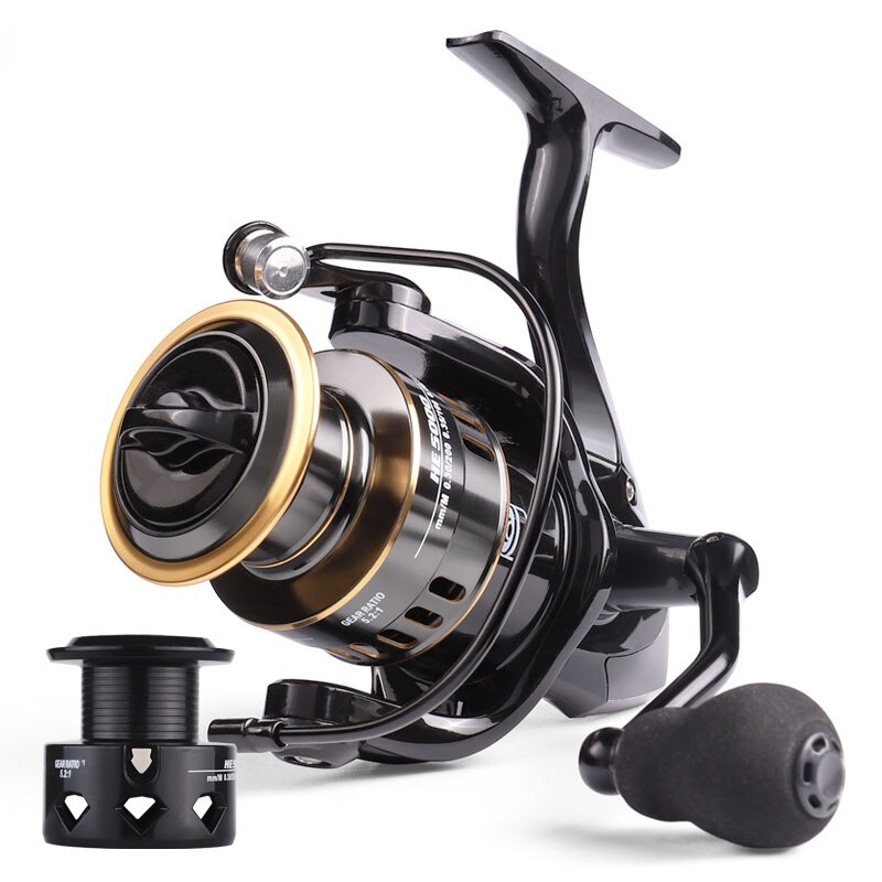 Metal / EVA fishing reel, with ball handle, HE500-7000 bearings, 10kg, for saltwater, carp fishing