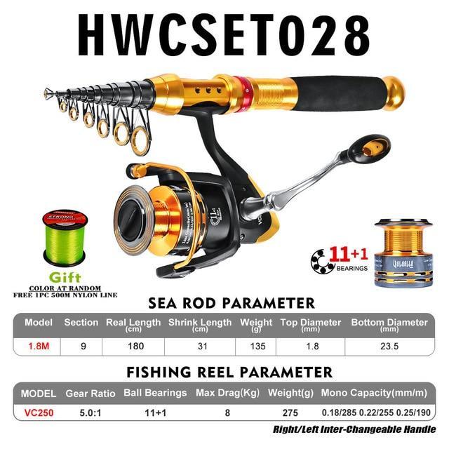 Fishing Rod And Reel Combo Set