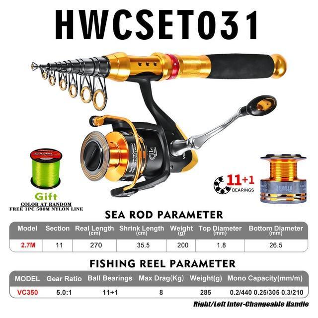 Fishing Rod And Reel Combo Set