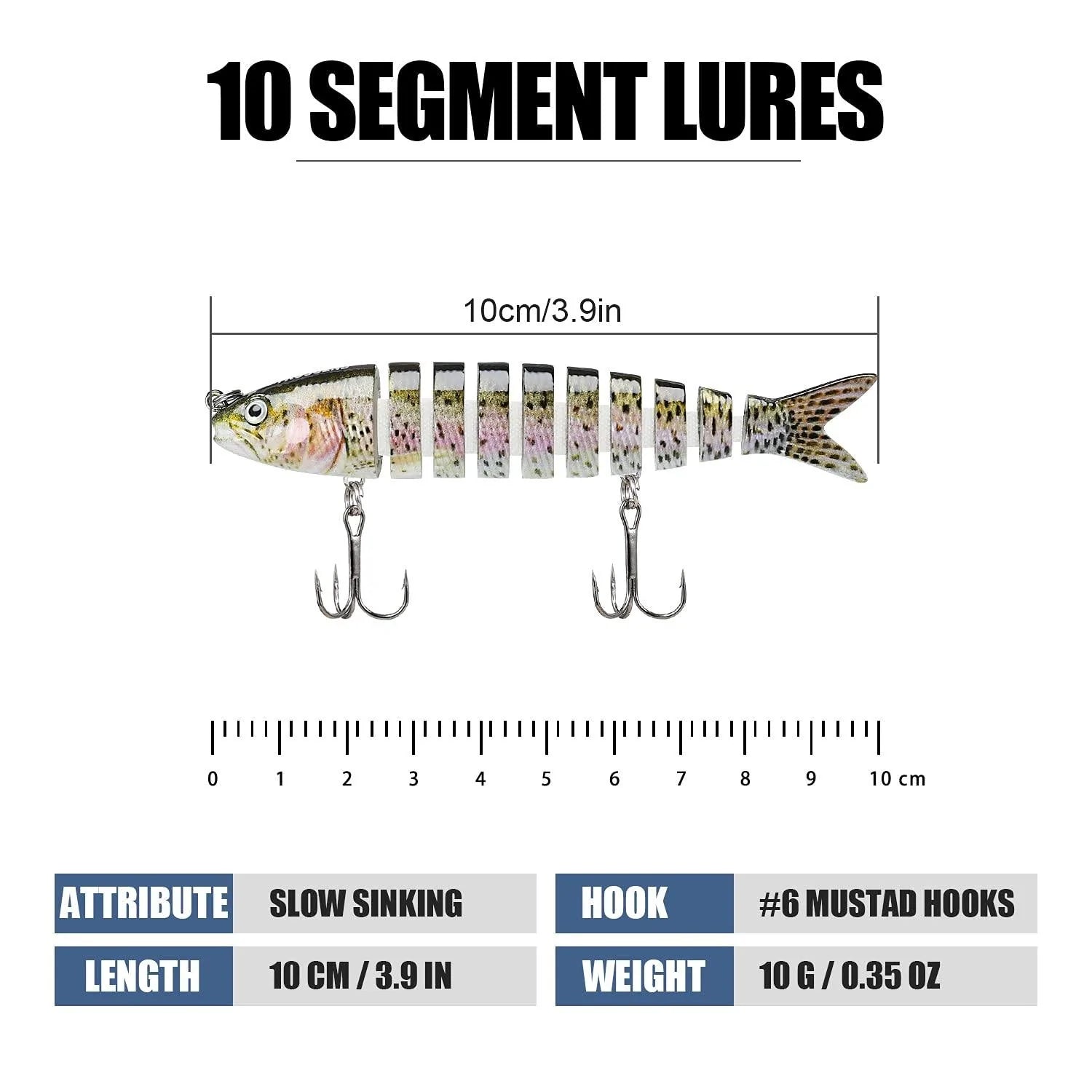 TRUSCEND Bionic Bass Fishing Lure Multi Jointed Swimbait