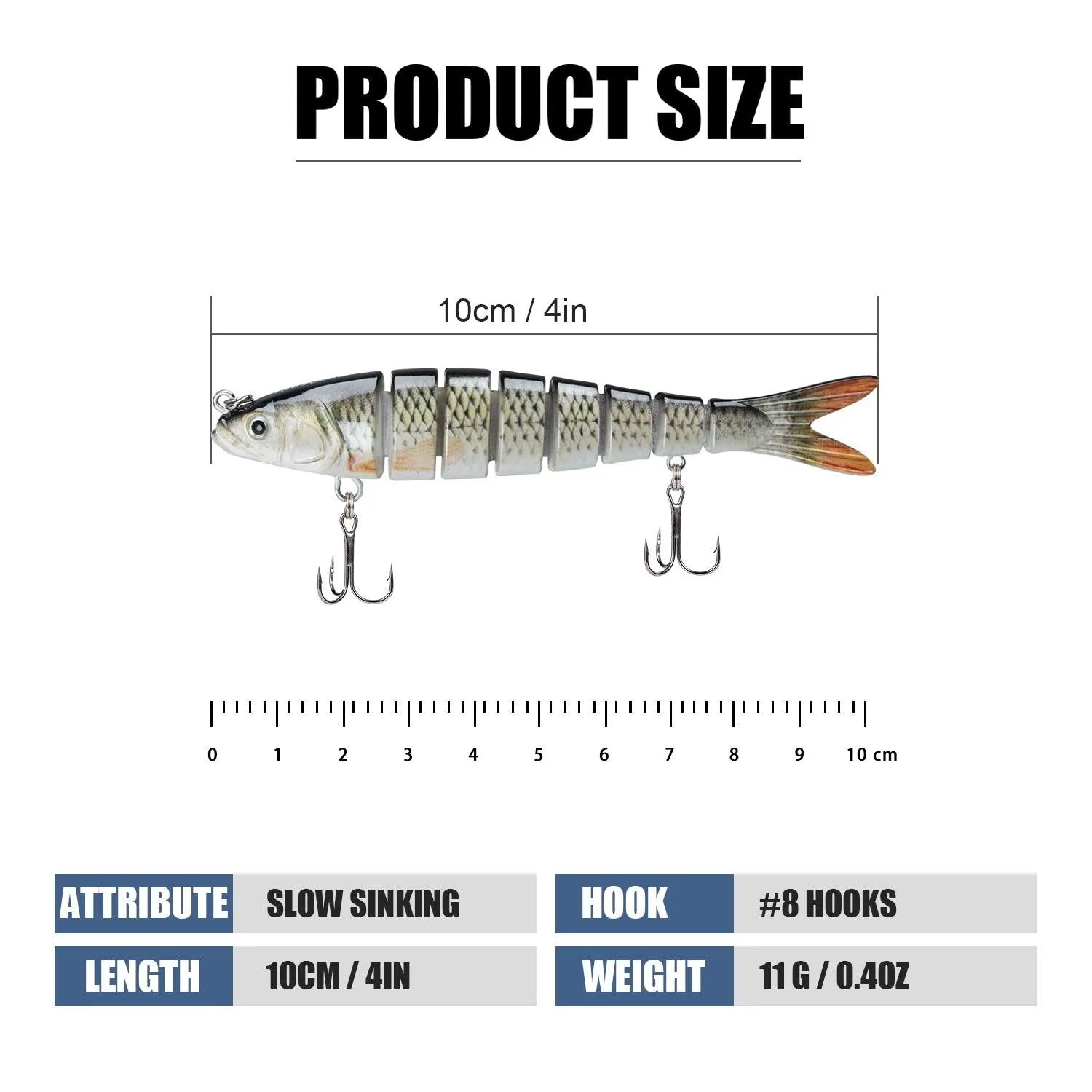 TRUSCEND Bionic Bass Fishing Lure Multi Jointed Swimbait