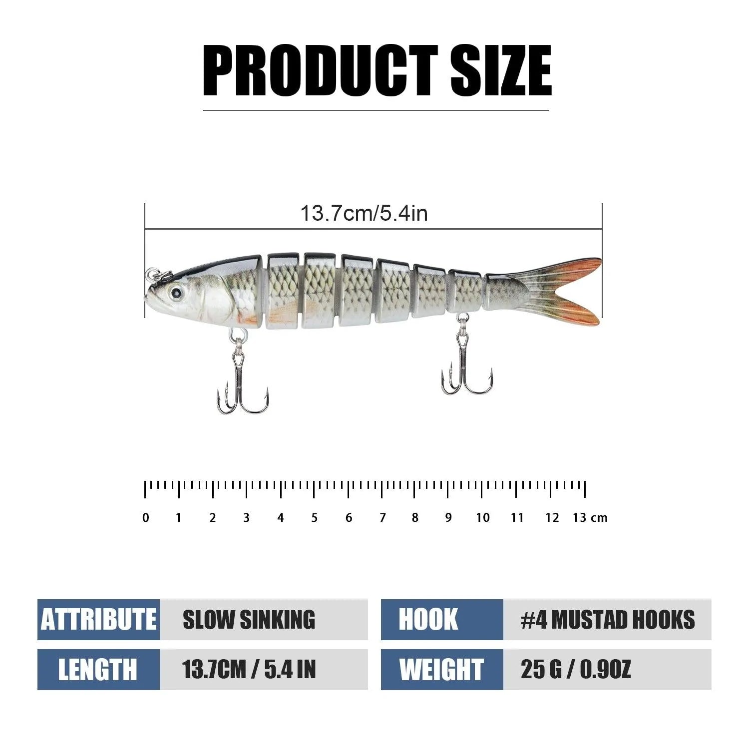 TRUSCEND Bionic Bass Fishing Lure Multi Jointed Swimbait