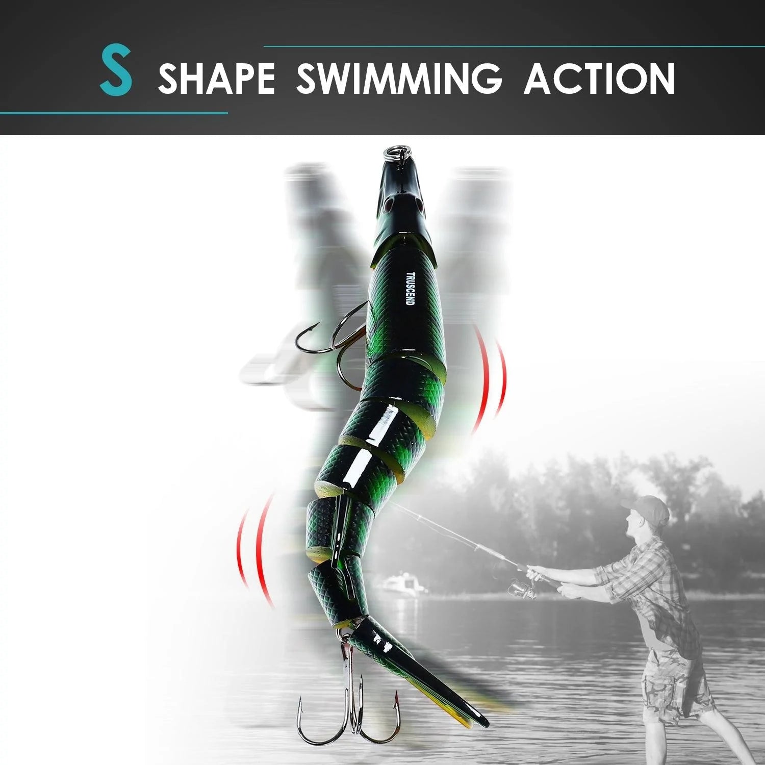 Señuelo de pesca Bionic Pike Swimbait articulado 