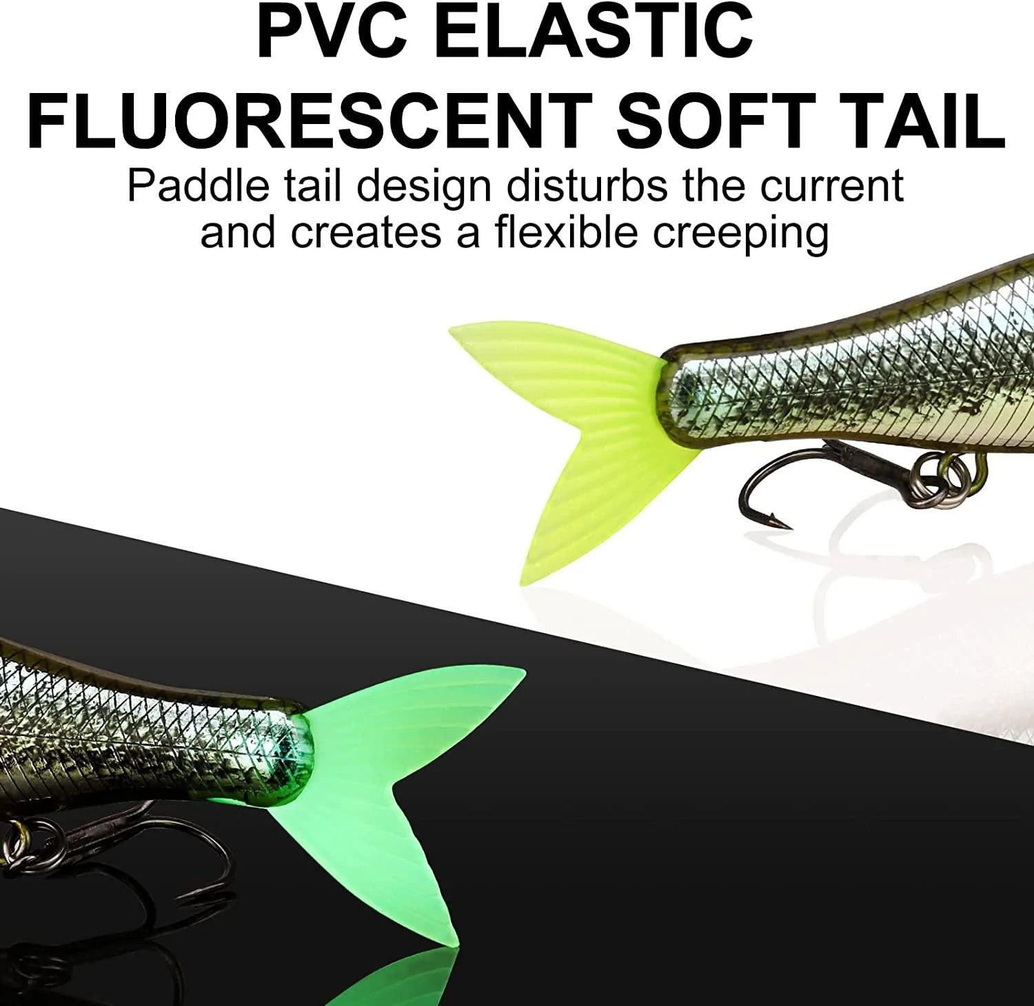 Señuelo Glide Bait Minnow con lengua vertical 