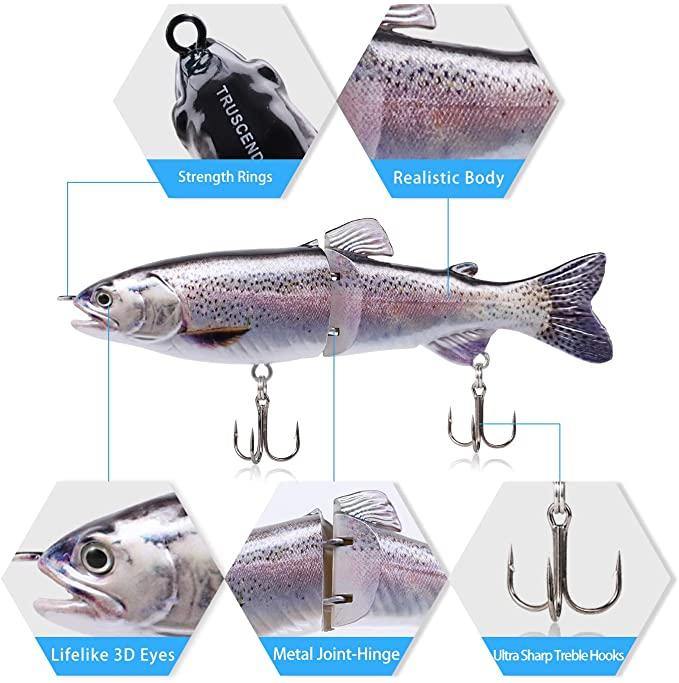 TRUSCEND Glide Bait Trout Fishing Lure