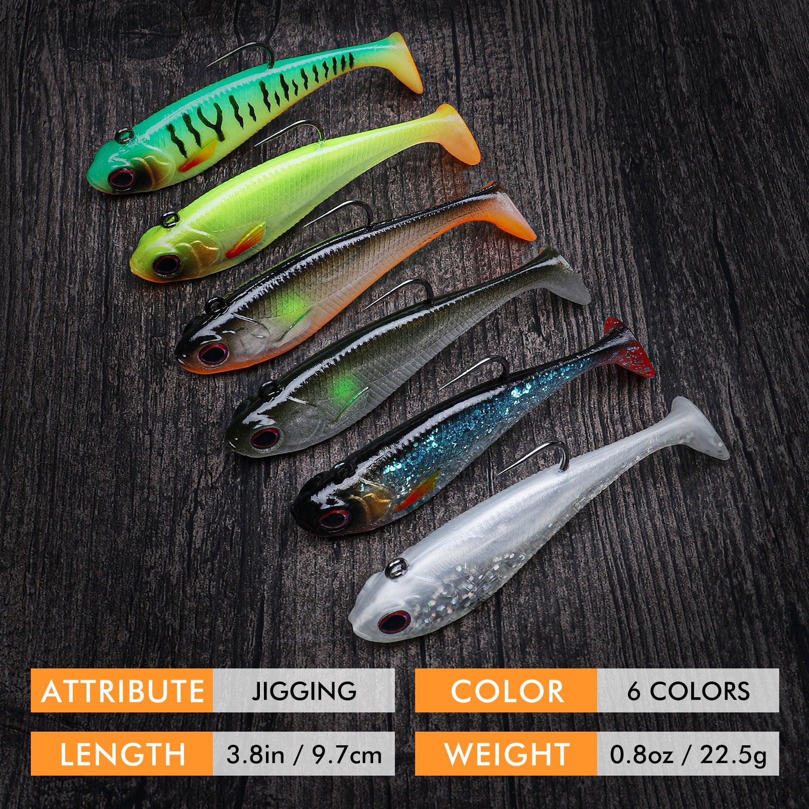 Jig Head Paddle Tail Swimbait Fishing Lure for Bass