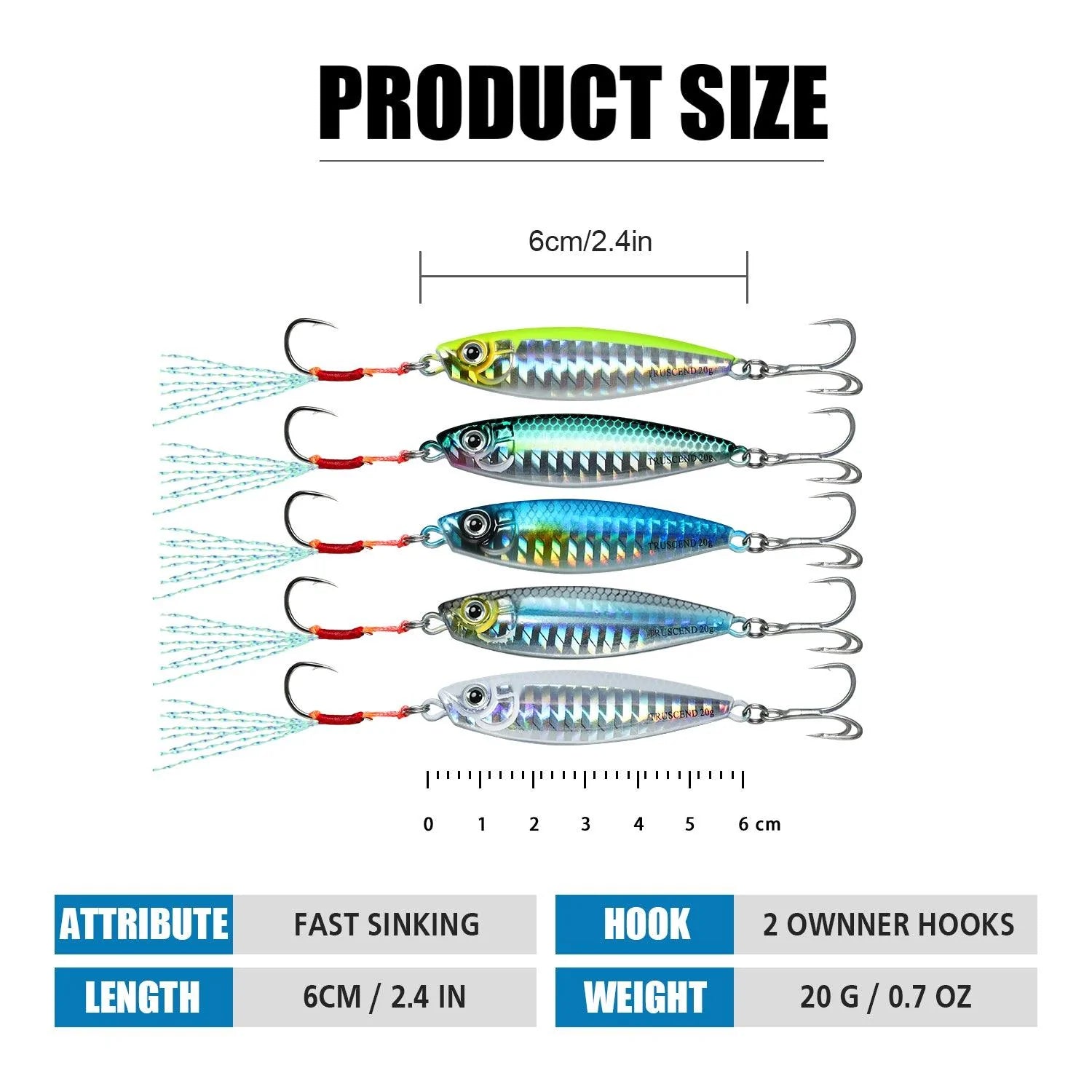 Señuelo de pesca de lubina con cuchara de pesca Jigging 