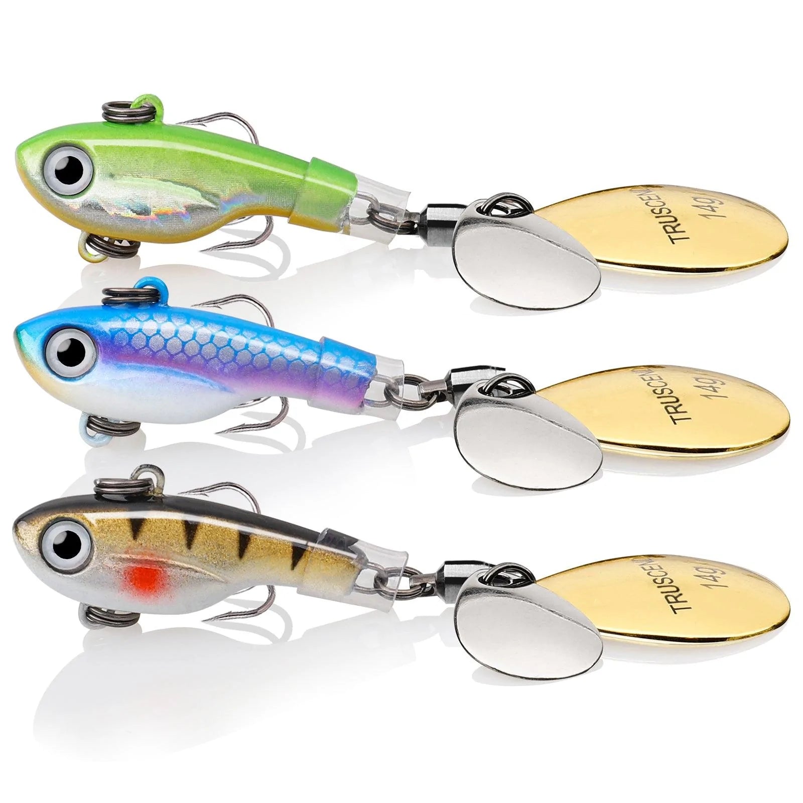 Metal Fishing Lure with Spinner Blade-3Pcs