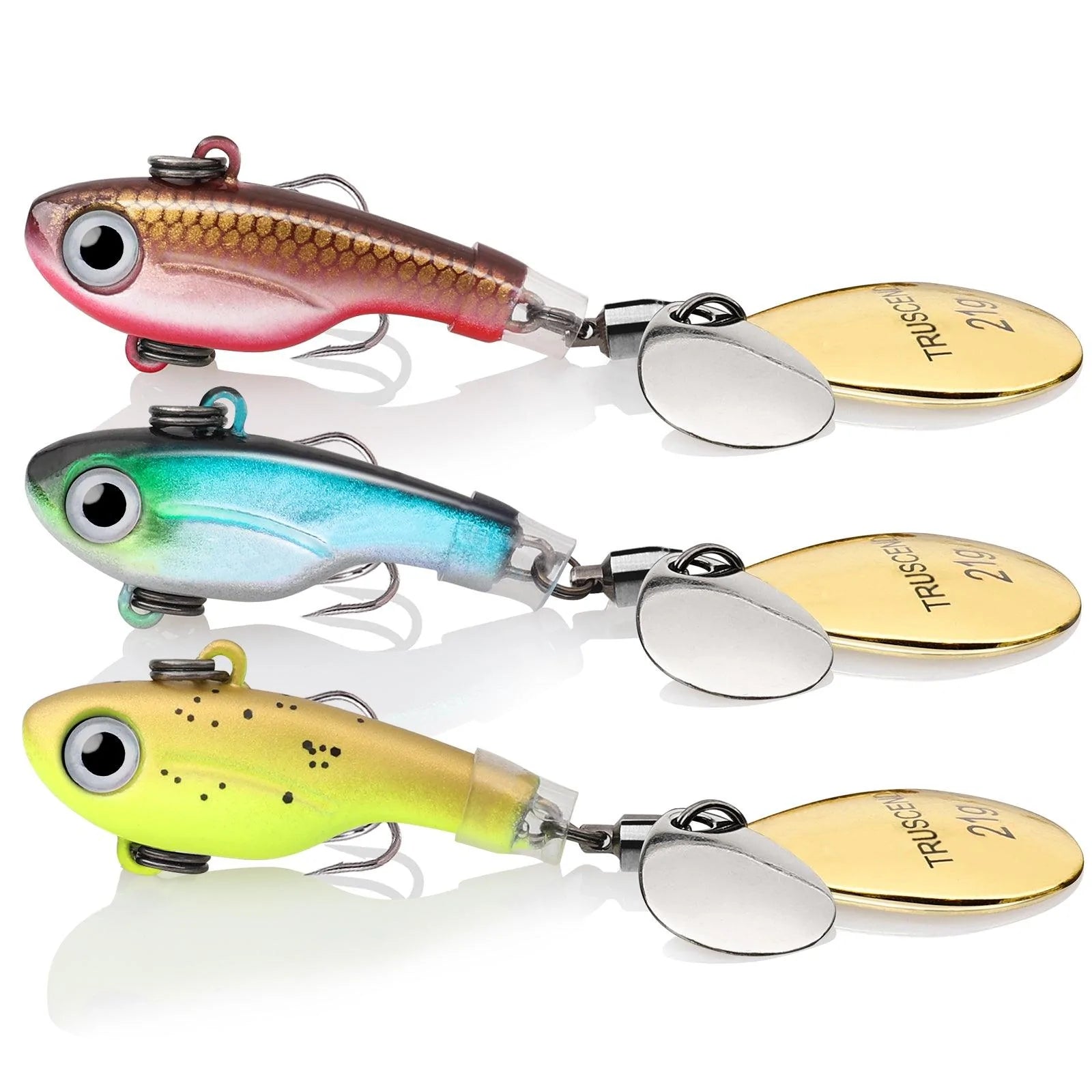 Metal Fishing Lure with Spinner Blade-3Pcs