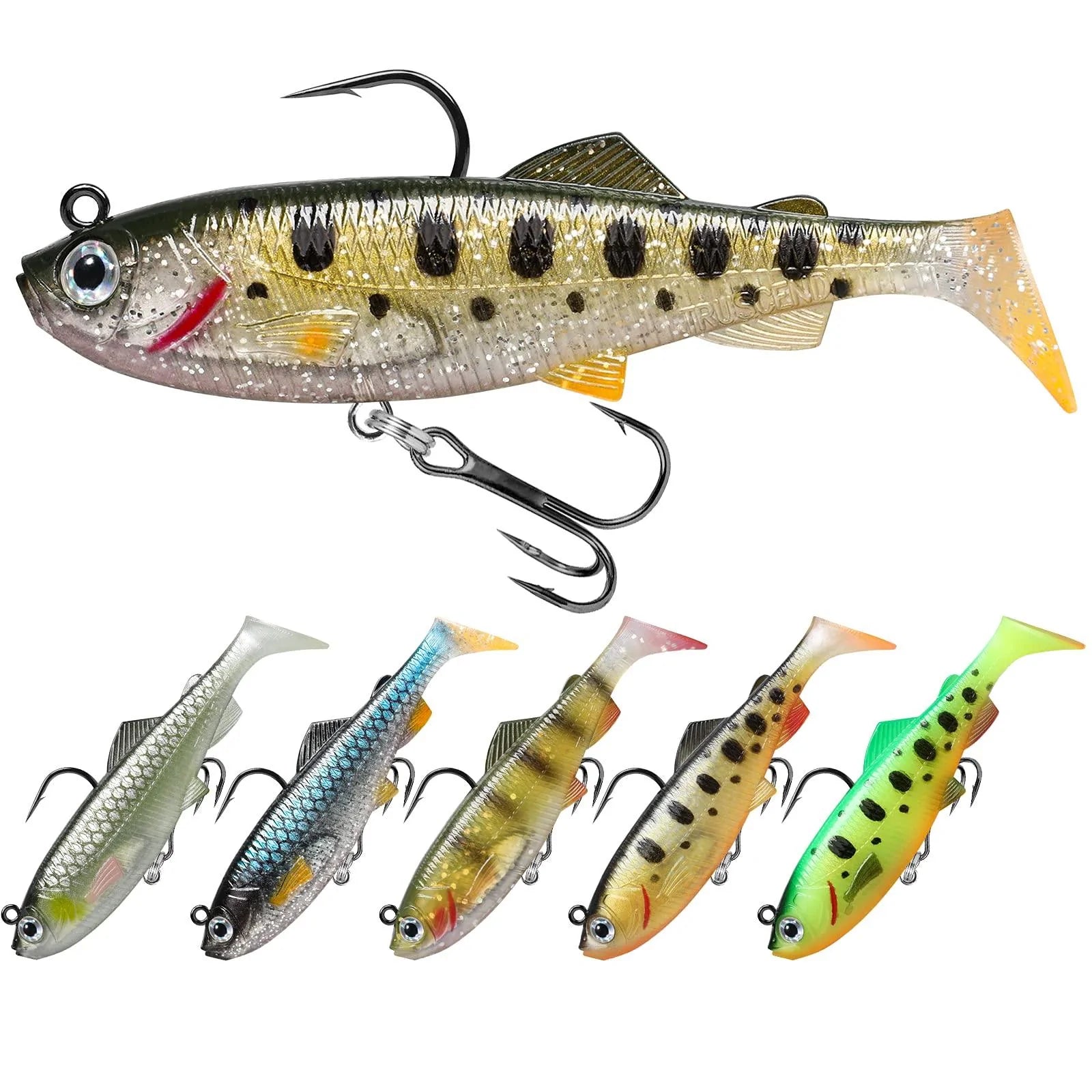 Señuelo de pesca Paddle Tail Shad Swimbait para lubina 