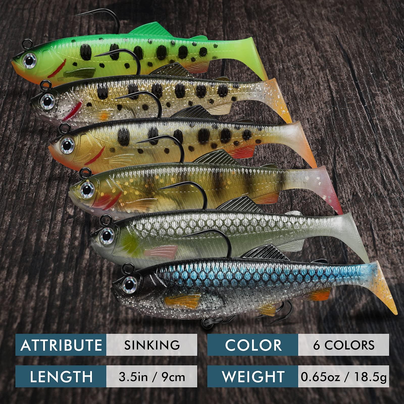 Señuelo de pesca Paddle Tail Shad Swimbait para lubina 