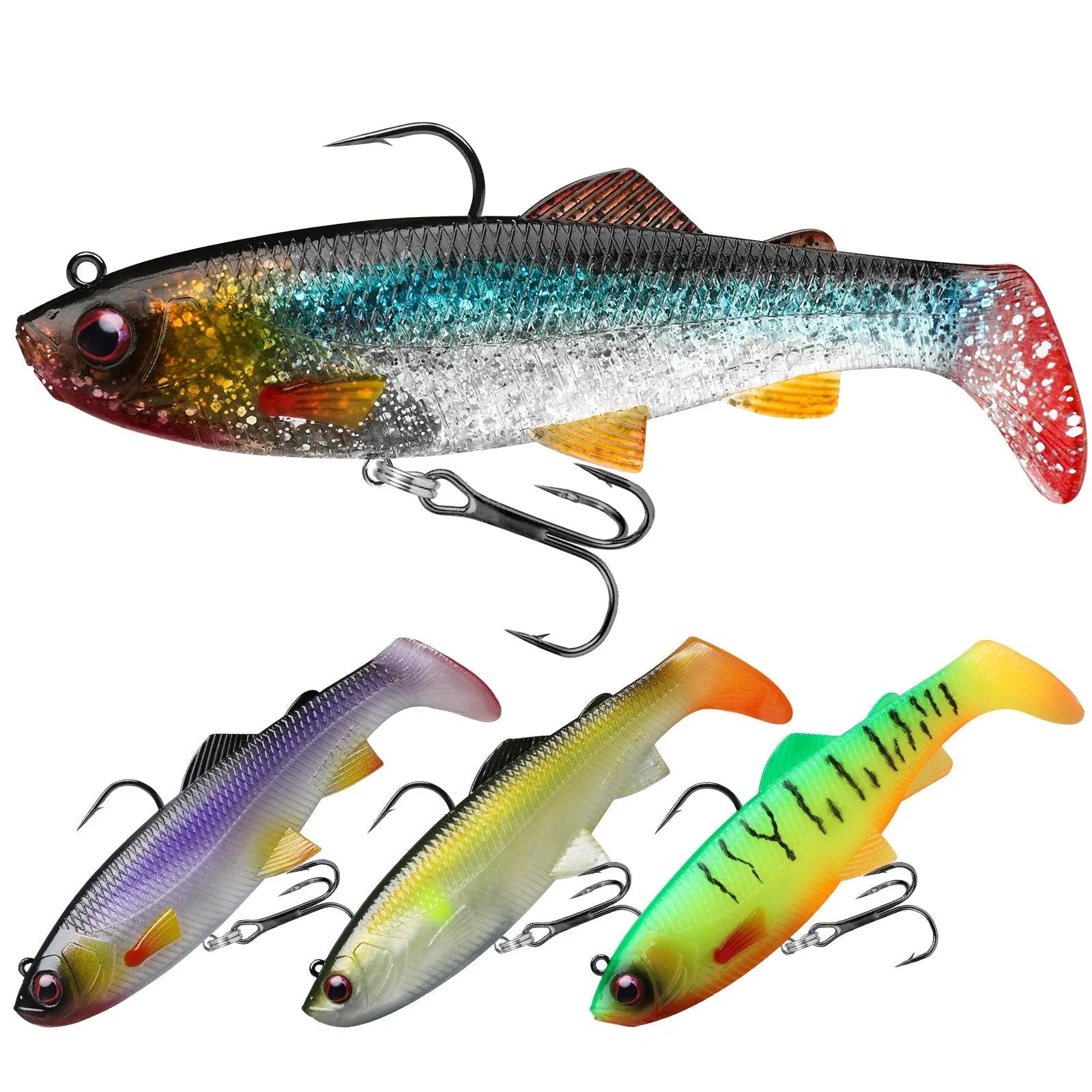 Señuelo de pesca Paddle Tail Shad Swimbait para lubina 