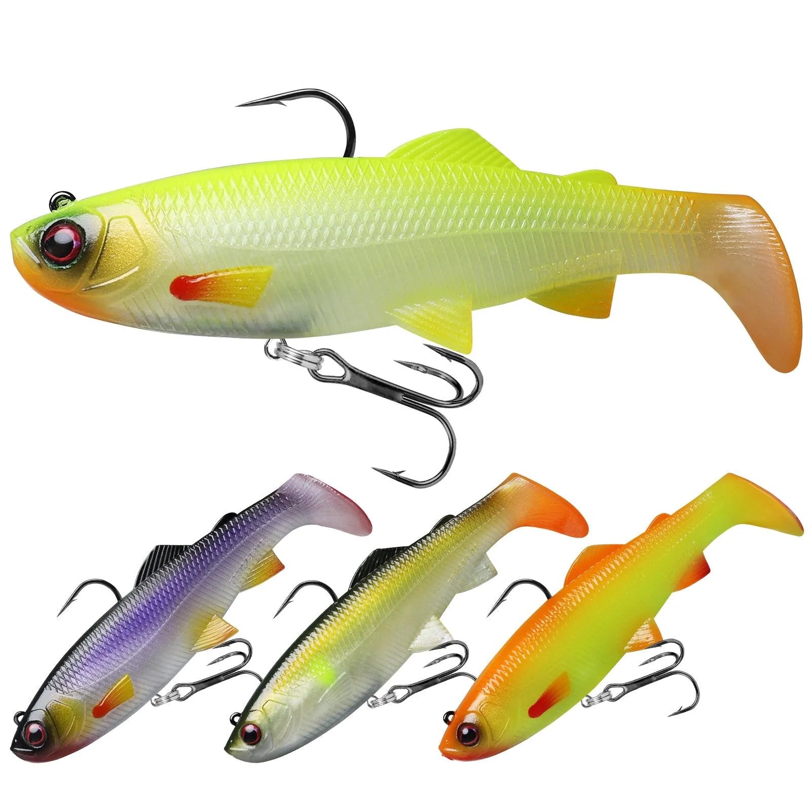 Señuelo de pesca Paddle Tail Shad Swimbait para lubina 