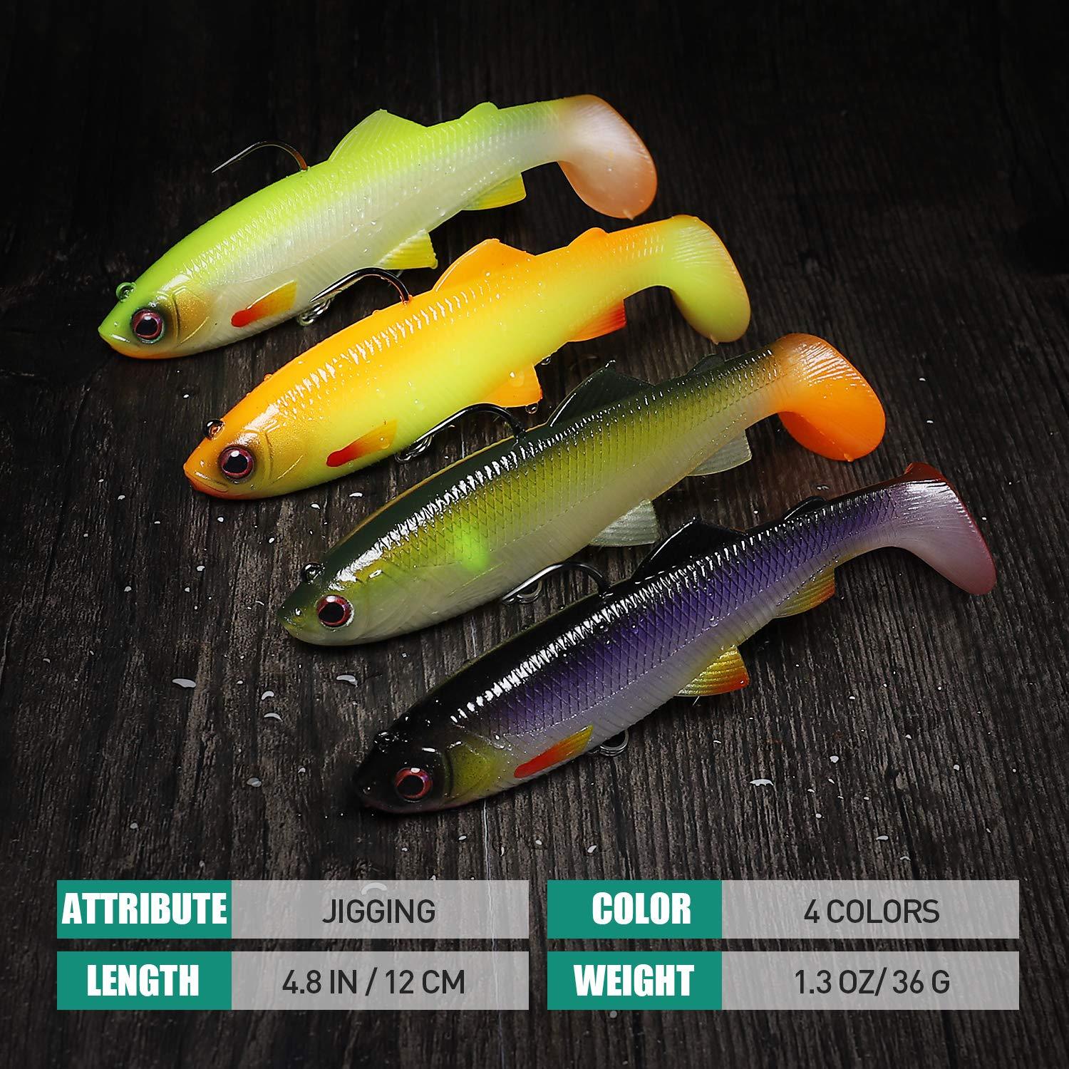 Señuelo de pesca Paddle Tail Shad Swimbait para lubina 