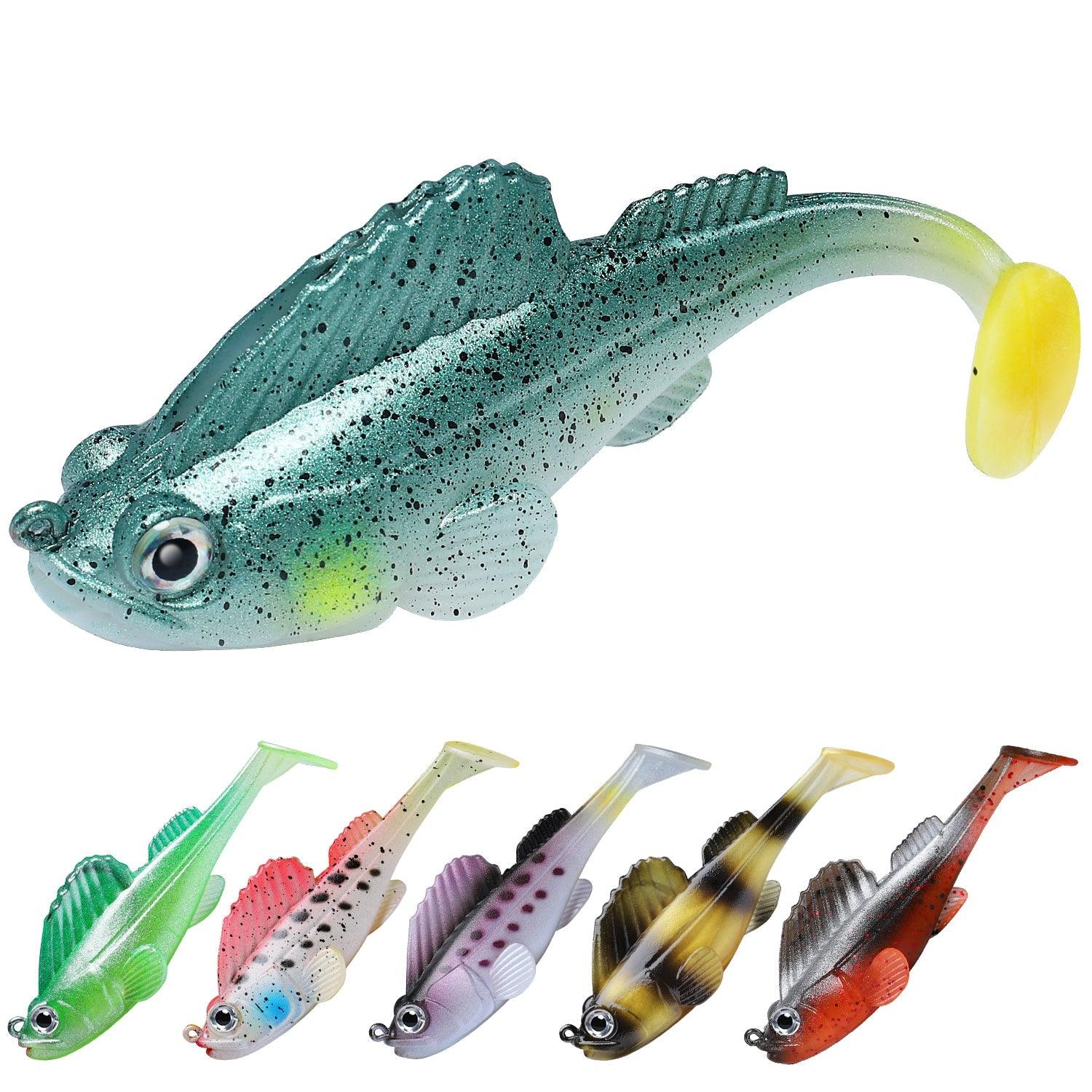 Señuelo de pesca sin malas hierbas Swimbait Paddle Tail para lubina 