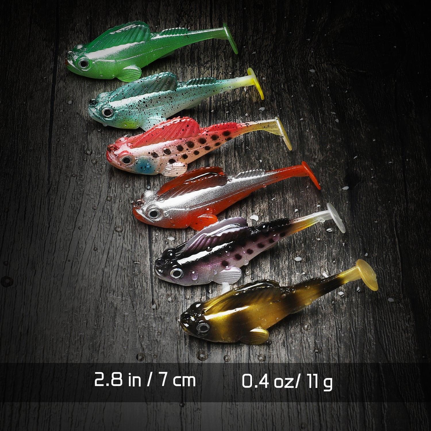 Señuelo de pesca sin malas hierbas Swimbait Paddle Tail para lubina 