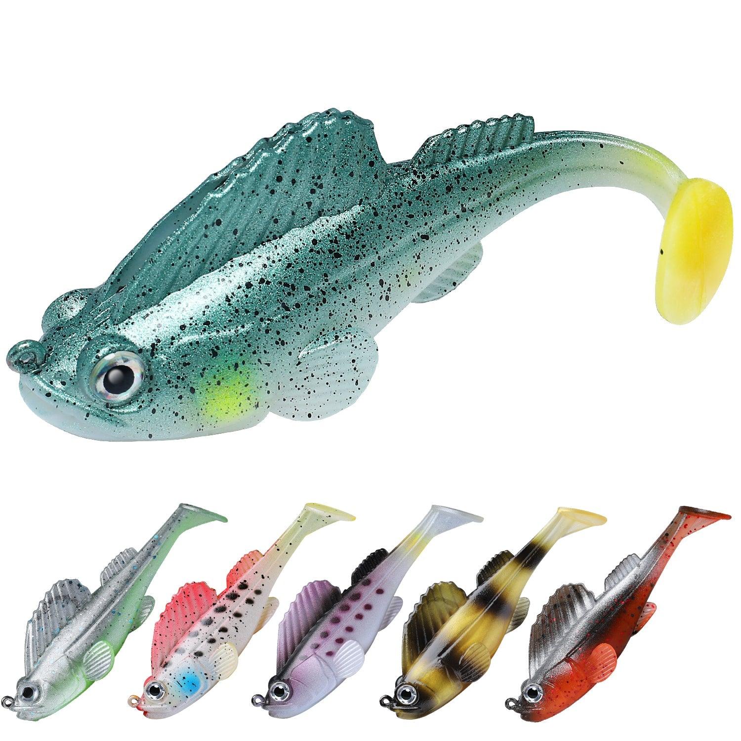 Señuelo de pesca sin malas hierbas Swimbait Paddle Tail para lubina 